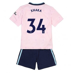 Arsenal Granit Xhaka #34 babykläder Tredje Tröja barn 2022-23 Korta ärmar (+ Korta byxor)